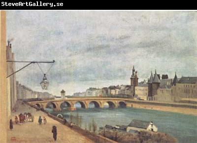 Jean Baptiste Camille  Corot Le Pont-au-Change et le Palais de Justice (mk11)